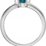 14K White Lab-Grown Alexandrite Family Stackable Ring - 71354