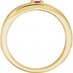 14K Yellow Natural Ruby Family Stackable Ring - 71469