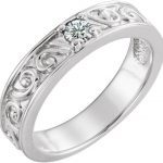 14K White 1/4 CTW Natural Diamond Family Stackable Ring - 71469