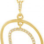 14K Yellow 1/6 CTW Natural Diamond Open Silhouette 18" Necklace - 85432