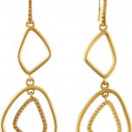 14K Yellow 3/8 CTW Natural Diamond Open Silhouette Earrings - 85440