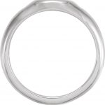 Platinum .06 CTW Natural Diamond 8.6 mm Round Signet Ring - 9878