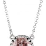 Platinum 6 mm Natural Morganite & .04 CTW Natural Diamond 16" Necklace - 85905