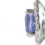 Platinum 4 mm Natural Tanzanite & 1/10 CTW Natural Diamond Earrings - 86509