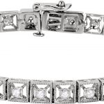 14K White 1/2 CTW Natural Diamond Line 7" Bracelet - 651261