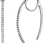 14K White 1/2 CTW Natural Diamond Hoop Earrings - 653408