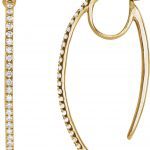 14K Yellow 1/2 CTW Natural Diamond Hoop Earrings - 653408