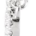 14K White 1/5 CTW Natural Diamond Crown 16" Necklace - 85844