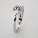 Platinum 1/5 CTW Natural Diamond Bypass Ring - 123141