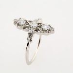 14K White 1/2 CTW Natural Diamond Three-Stone Ring - 122212