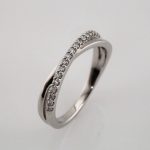 14K White 1/5 CTW Natural Diamond Criss-Cross Ring - 122773