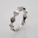 Platinum 1/10 CTW Diamond Geometric Ring - 123074