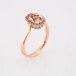 14K Rose Natural Pink Morganite & 1/8 CTW Natural Diamond Ring - 651874