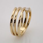 14K Yellow 1/10 CTW Natural Diamond Freeform Ring - 123137