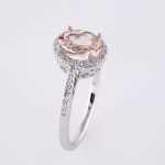 14K White Natural Morganite & 1/5 CTW Natural Diamond Ring - 651509