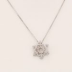 14K White 1/3 CTW Natural Diamond Snowflake 16" Necklace - 67128