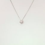 Platinum 1/6 CTW Natural Diamond Knot 16-18" Necklace - 86655