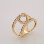 14K Yellow 1/4 CTW Natural Diamond Geometric Ring - 652322