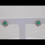 Platinum Natural Green Chrysoprase & 1/8 CTW Natural Diamond Earrings - 86780