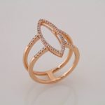 14K Rose 1/4 CTW Natural Diamond Geometric Ring - 652422