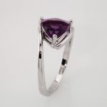 Platinum Natural Amethyst Ring - 71803