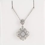 14K White 1/8 CTW Natural Diamond 18" Necklace - 85707