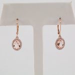 14K Rose Natural Morganite & 1/5 CTW Natural Diamond Earrings - 651875