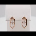 14K Rose 1/3 CTW Natural Diamond Geometric Earrings - 86966