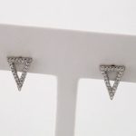 Platinum 1/4 CTW Natural Diamond Triangle Earrings - 86375