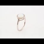 Platinum Natural Opal Ring - 71804