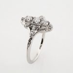 14K White 1/3 CTW Natural Diamond Vintage-Inspired Ring - 122215