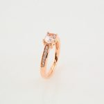 14K Rose Natural Pink Morganite & 1/10 CTW Natural Diamond Ring - 652020