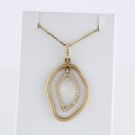 14K Yellow 1/6 CTW Natural Diamond Open Silhouette 18" Necklace - 85433