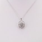 14K White 1/6 CTW Natural Diamond 16-18" Necklace - 652601