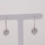 14K White 1/6 CTW Natural Diamond Granulated Filigree Earrings - 652602