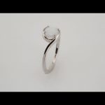 Platinum Natural Opal Bypass Ring - 71980