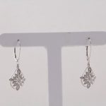 14K White 1/6 CTW Natural Diamond Granulated Filigree Earrings - 652608