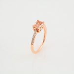 14K Rose Natural Pink Morganite & 1/10 CTW Natural Diamond Ring - 652021