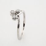 14K White 1/3 CTW Natural Diamond Three-Stone Ring - 122210