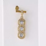 14K Yellow 1/3 CTW Natural Diamond Three-Stone Pendant - 85892