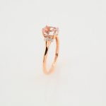 14K Rose Natural Morganite & .05 CTW Natural Diamond Ring - 651876