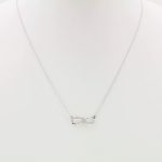 14K White 1/8 CTW Natural Diamond Infinity-Inspired 18" Necklace - 652438