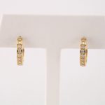 14K Yellow 1/5 CTW Natural Diamond Hoop Earrings - 69277