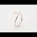 Platinum Freshwater Cultured Pearl Ring - 6488