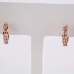 14K Rose 1/10 CTW Natural Diamond Hinged Hoop Earrings - 67154