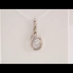 Platinum 1/10 CTW Natural Diamond Pendant - 86294