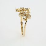 14K Yellow .07 CTW Natural Diamond Floral Ring - 122008