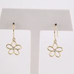 14K Yellow .06 CTW Natural Diamond Flower Earrings - 85451