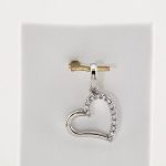 Platinum .07 CTW Natural Diamond Heart Pendant - 85896