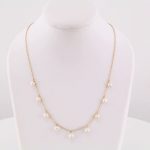 14K Yellow Cultured White Freshwater Pearl 18" Necklace - 651648